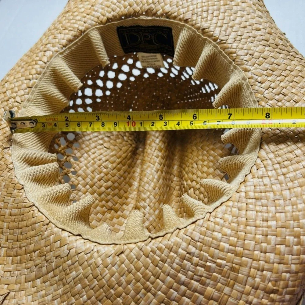 DPC Dorfman Pacific Co Cowboy Hat Unisex OSFM Tan Seagrass Bull Concho Western